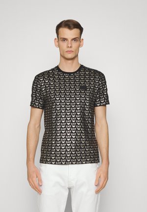 TEE ALLOVER LOGO - T-shirt con stampa - black