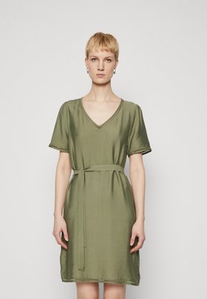 ONLCELINE PAULA V NECK DRESS  - Denní šaty - deep lichen green