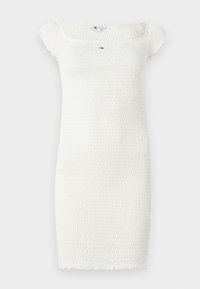 SMOCK BODYCON DRESS - Jerseykjole - ecru