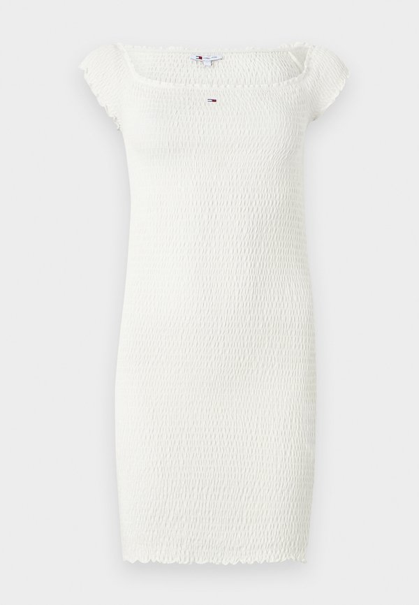 SMOCK BODYCON DRESS - Jersey dress - ecru3