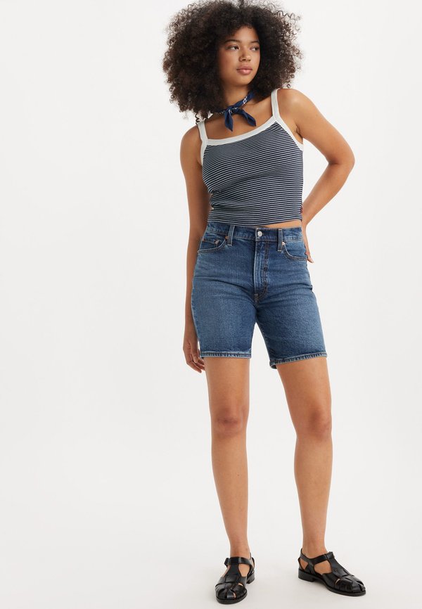 RIBCAGE BERMUDA - Denim shorts - bringing the basic4