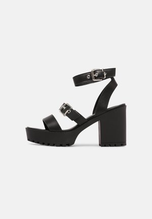 Højhælede sandaletter / Højhælede sandaler - black