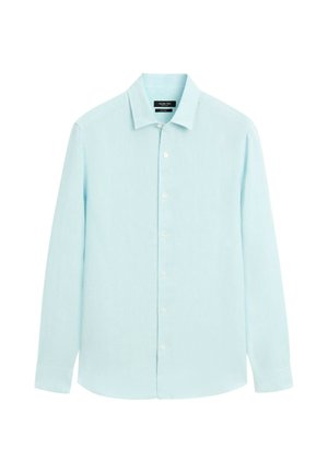 Massimo Dutti, 100% LINEN REGULAR FIT SHIRT - Skjorter - blue