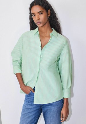 REGULAR FIT - BOYFRIEND LONG SLEEVE - Blúzka so zapínaním na gombíky - mint/green/orange