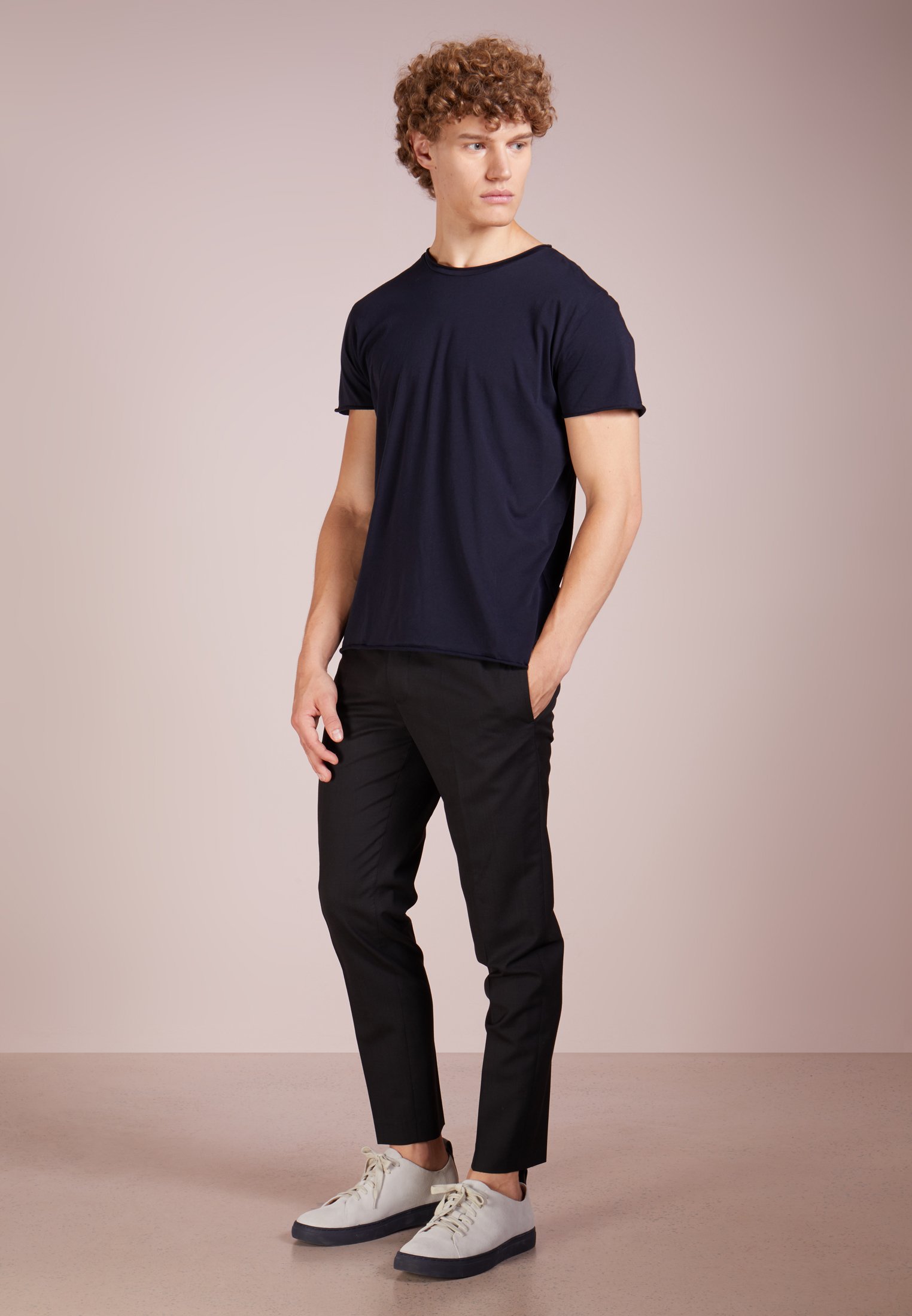 Filippa K ROLL NECK TEE - T-shirt basic - navy/donkerblauw - Zalando.nl