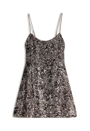 SEQUINNED STRAPPY - Cocktailkjole / festkjole - mottled dark grey
