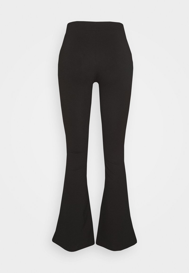 Gina Tricot Petite FLARE JERSEY TROUSERS Trousers black - Main Image