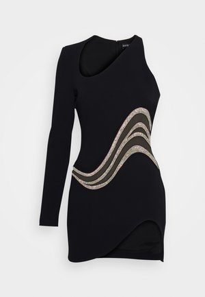 David Koma WAVE MIDRIFF INSERT ONE DRESS - Koktailové šaty/večierkové šaty - black/iridescent