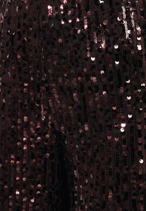 Friends Like These, SEQUIN WIDE LEG TROUSERS - Pantalones - chocolate brown