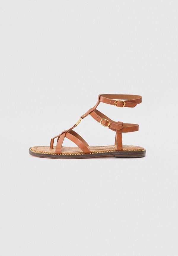 TEENI - T-bar sandals - rich cognac