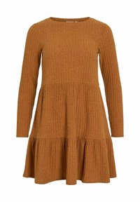 VIELITA - Stickad klänning - pumpkin spice