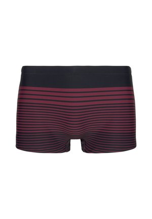 s.Oliver, S.OLIVER BOXER-BADEHOSE - Badehose Pants - schwarz-bordeaux