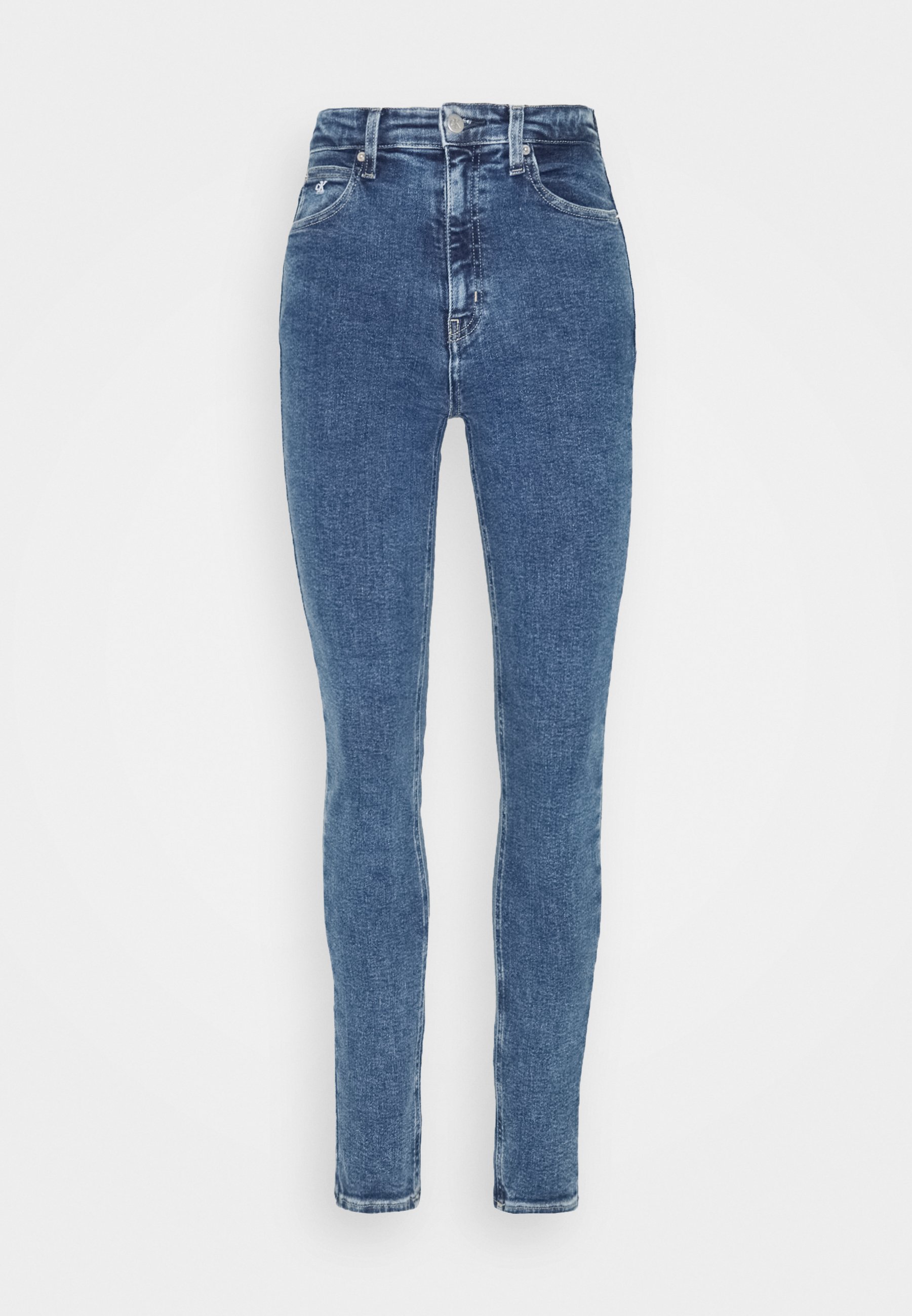 Calvin Klein Jeans HIGH RISE SKINNY - Aptempti džinsai - blue/mėlynų džinsų  - Zalando.lt