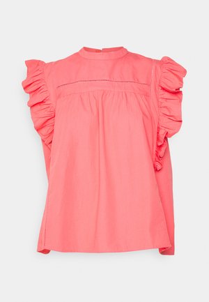 2nd Day CORA CRISPY POPLIN - Μπλούζα - sunkist coral