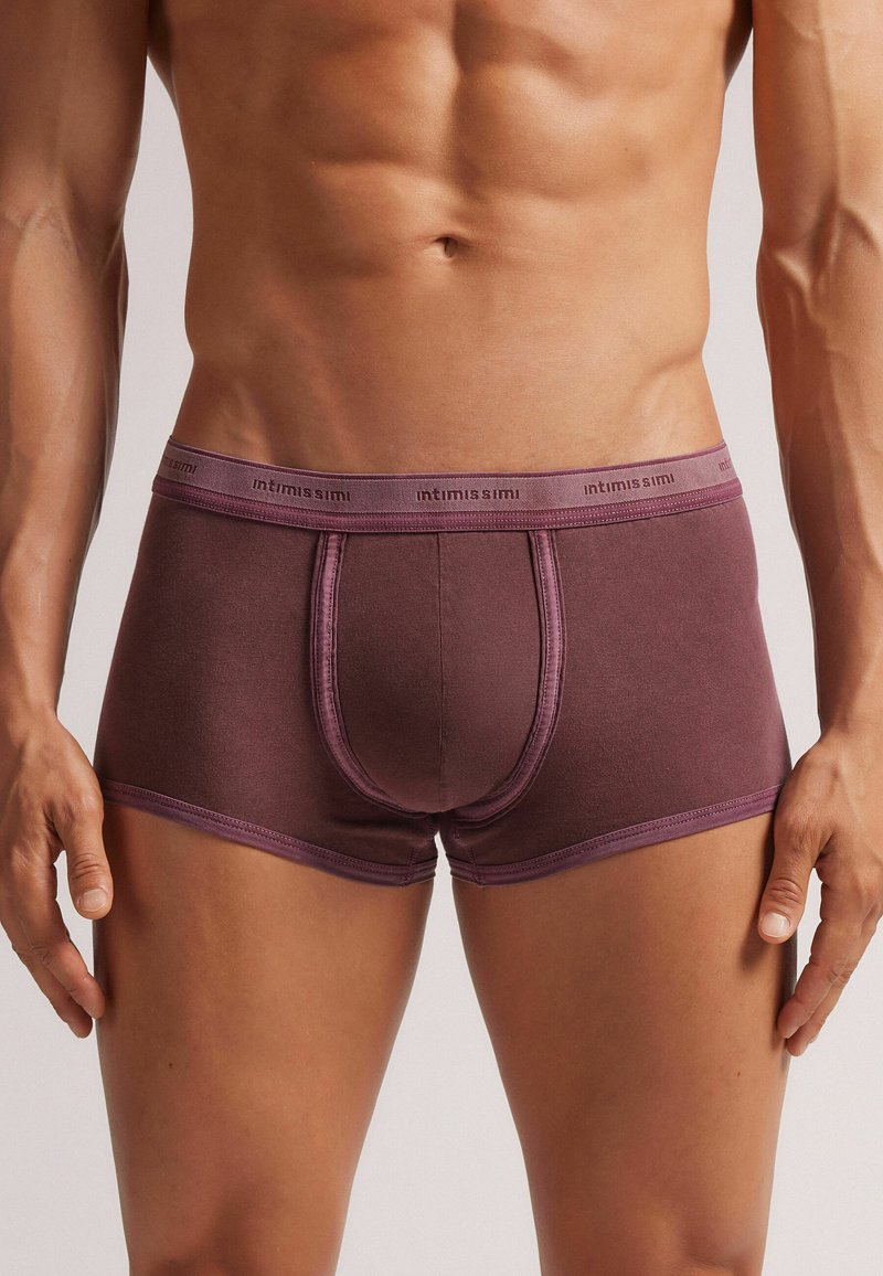 IUMAN Intimissimi Uomo STÜCKGEFÄRBTE BOXERSHORTS AUS ELASTISCHER SUPIMA® BAUMWOLLE - Boxerkalsong - bordeaux red stone delave'
