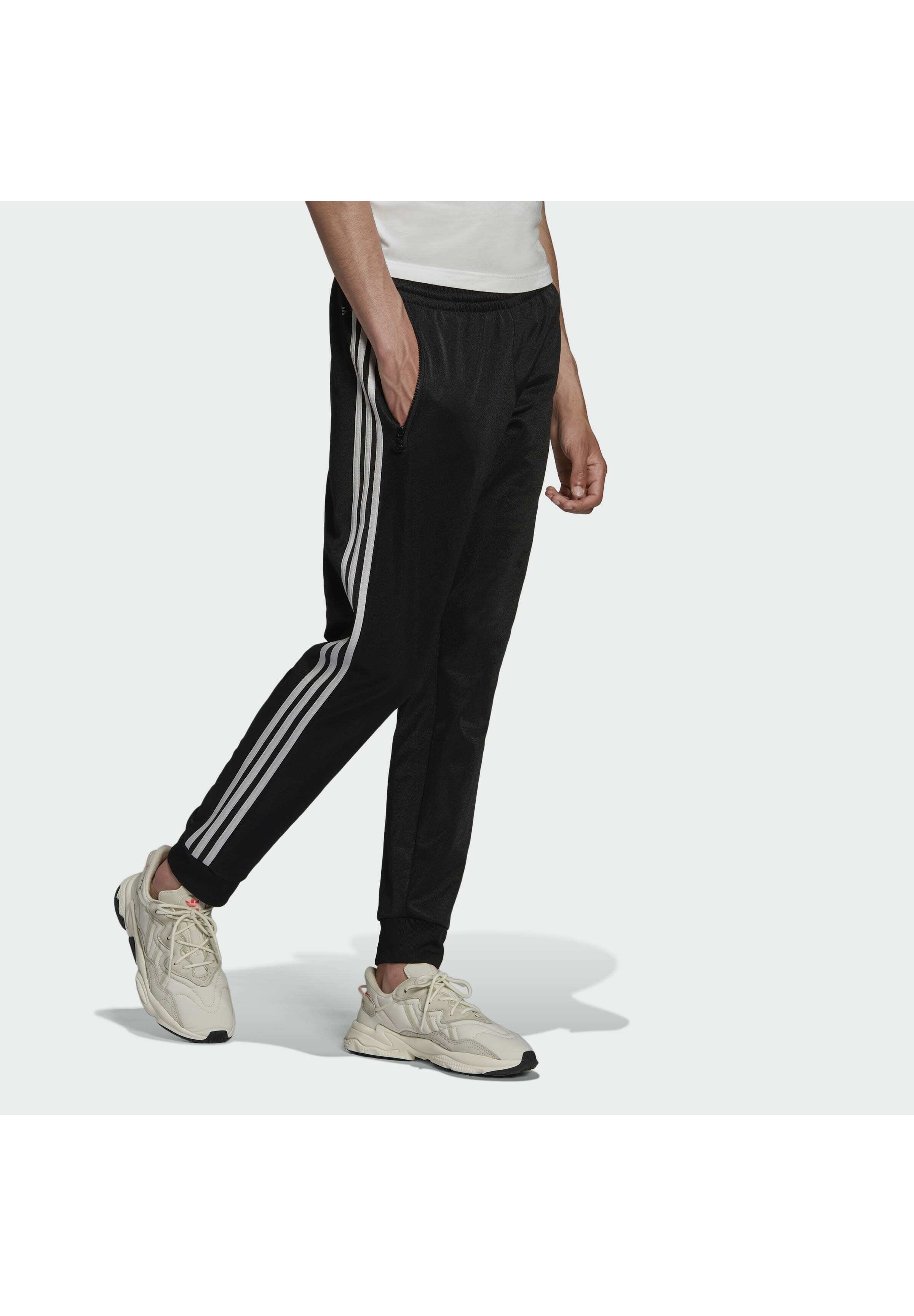 black adidas originals tracksuit bottoms mens