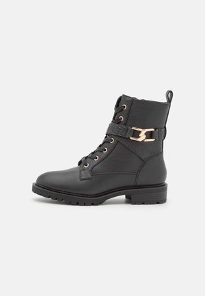 Botine cu șireturi - black