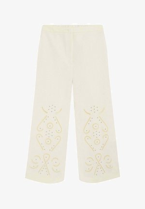 Scalpers, SCALPERS STUDS SUIT PANT - Bukser - ecru