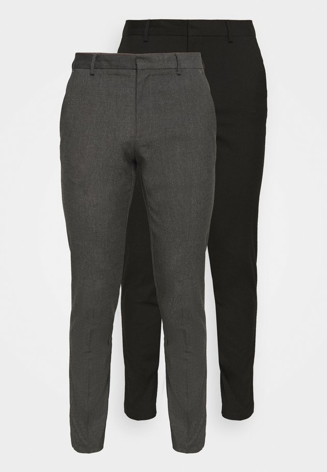 SLIM 2 PACK - Pantaloni - black/grey