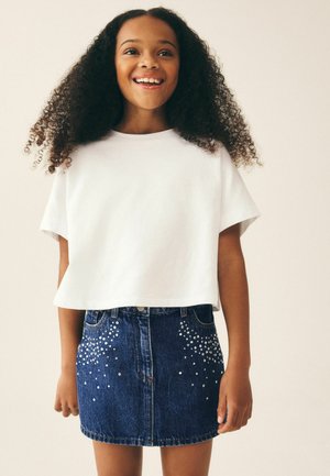Next, REGULAR FIT - DENIM SKIRT - Teksaseelik - diamante detail mid blue