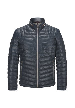 MALIK - Lederjacke - nachtblau