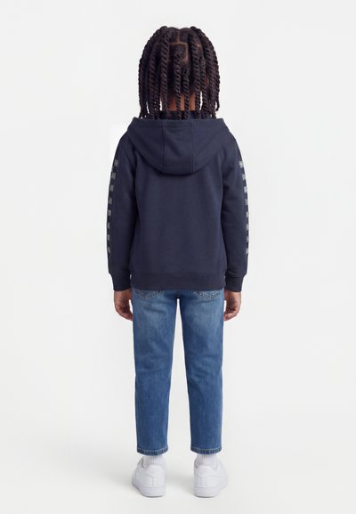 Pull à Capuche Justice Girls Bleu Ombragé - Taille 6/7 - Neuf Avec Étiquettes - Fermeture Zip