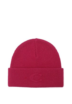 COACH, COACH EMBOSSED C KNIT BEANIE - Bonnet - dark pink