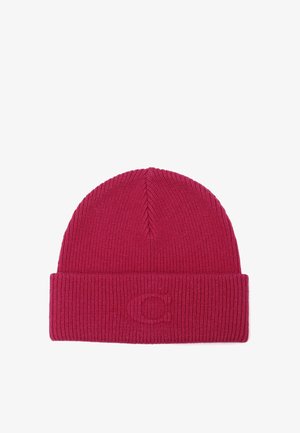 COACH, COACH EMBOSSED C KNIT BEANIE - Bonnet - dark pink