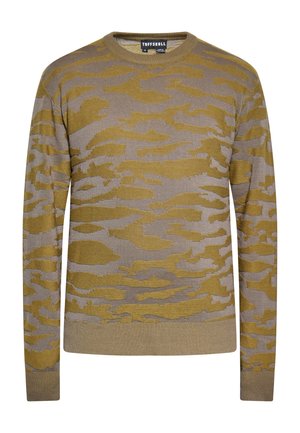 Strickpullover - khaki grau melange