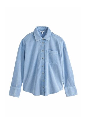 Next, WASHED CORDUROY SHIRT - Skjortebluser - blue