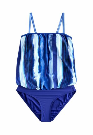 Badedragt - blue tiedye stripe