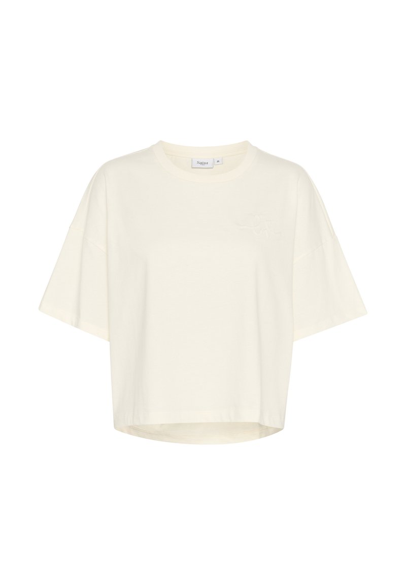 Saint Tropez T-shirt basic crème Saint Tropez T-shirt basic crème