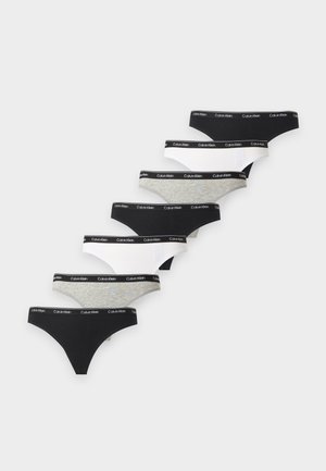 Calvin Klein Underwear, ICON LOGO 7 PACK  - Tanga - black/black/grey heather/grey heather/white/black/white