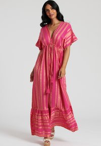 South Beach - COVER UP JACQUARD V NECK MAXI - Day dress - pink Thumbnail Image 1