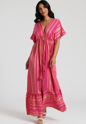 South Beach COVER UP JACQUARD V NECK MAXI - Day dress - pink