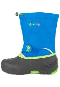 TrollKids - TELEMARK UNISEX - Vinterstøvler - medium blue/viper green Miniatyrbilde 1