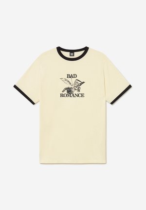 Kaotiko, CUPID BAD ROMANCE UNISEX - Μπλουζάκι με στάμπα - ivory/black sand