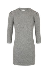 Morgan Stickad klänning - light grey