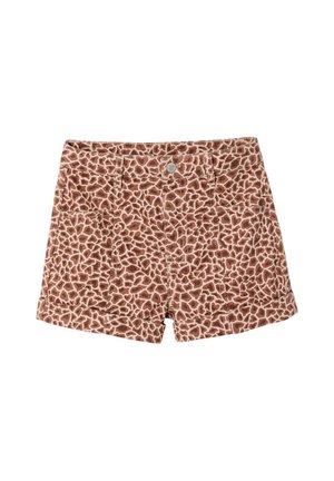 Vertbaudet, VERTBAUDET SHORT AUS TWILL MIT GIRAFFEN-MUSTER ALLOVER MÄDCHEN, BUNDWEITE VERSTELLBAR - Shorts - beige