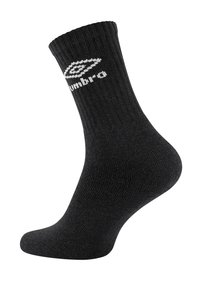 Calzino nero in cotone con parte superiore a coste, punta arrotondata e logo bianco. Texture liscia con una vestibilità aderente per il massimo comfort.