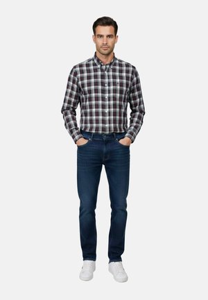 GENDIVE  MANGA LARGA CUADRO  - Camisa - azul y granate