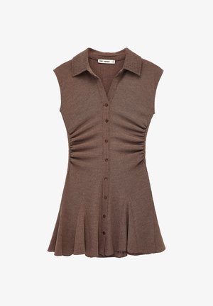 Koton, MINI SHIRT DRESS . - Blousejurk - brown