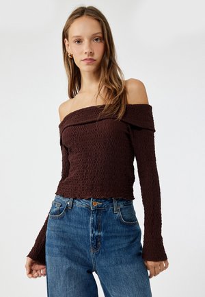 Langærmet T-shirt - brown