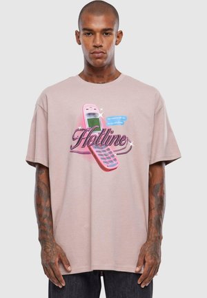 UNISEX HOTLINE OVERSIZE - Tričko s potlačou - duskrose