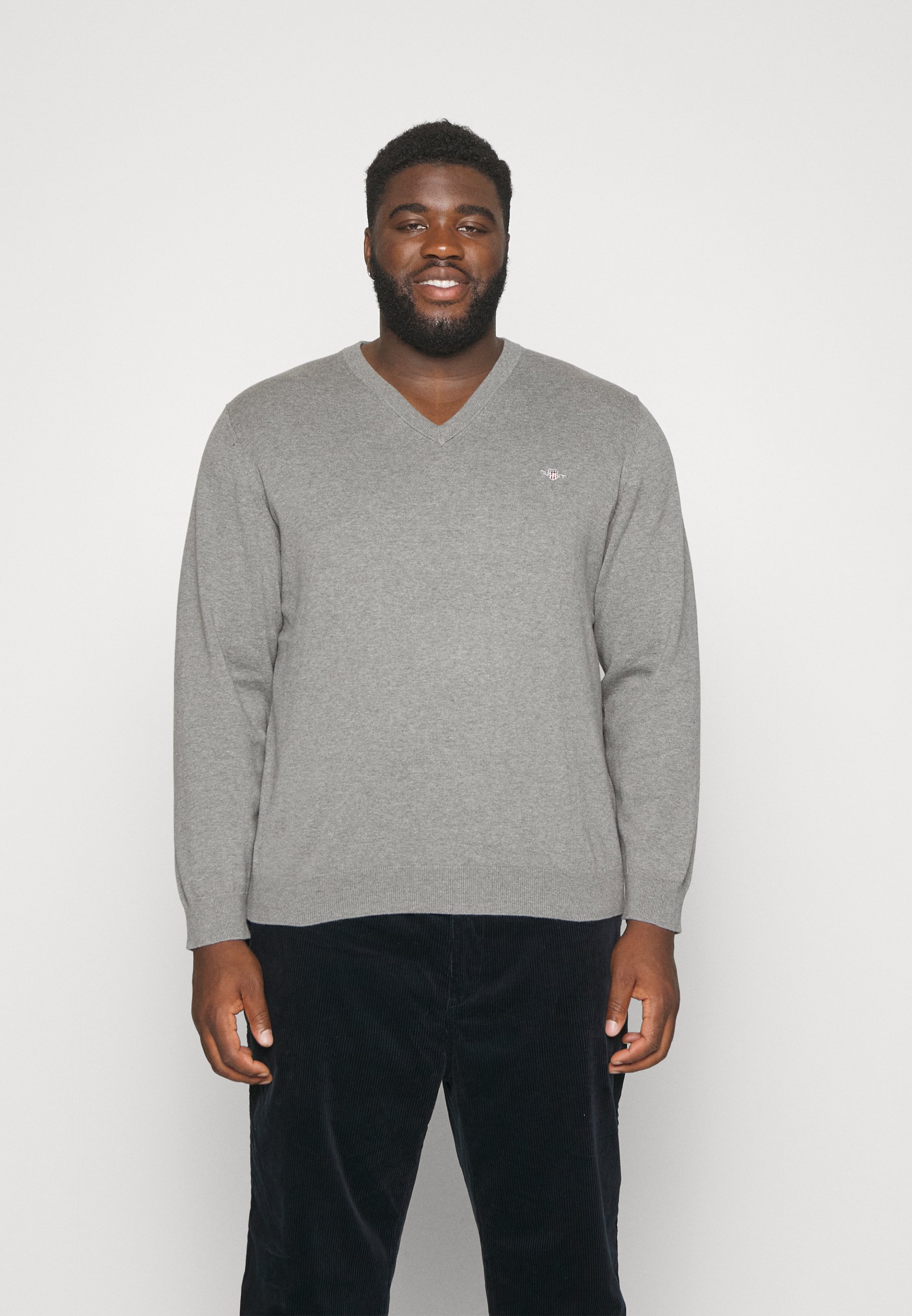 GANT CLASSIC Strickpullover dark grey melange/dunkelgrau