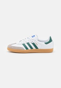 adidas Originals - SAMBA OG UNISEX - Edzőcipő - footwear white/collegiate green Miniatűr kép 1