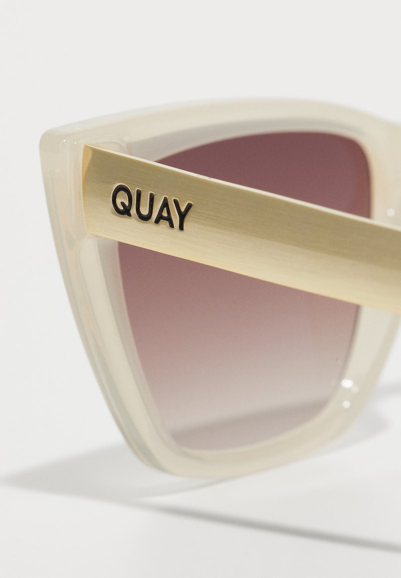 QUAY Call The Shots Remixed Sunglasses Bone Gold Frame Brown Lens Cat Eye NWT QUAY Call The Shots Remixed Sunglasses Bone Gold Frame Brown  main image 3