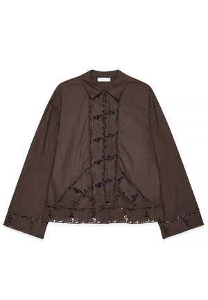 EMBROIDERED LONG SLEEVE - Hemdbluse - brown