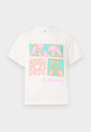 GAP ART TEE - Marškinėliai su spaudiniu - new off white