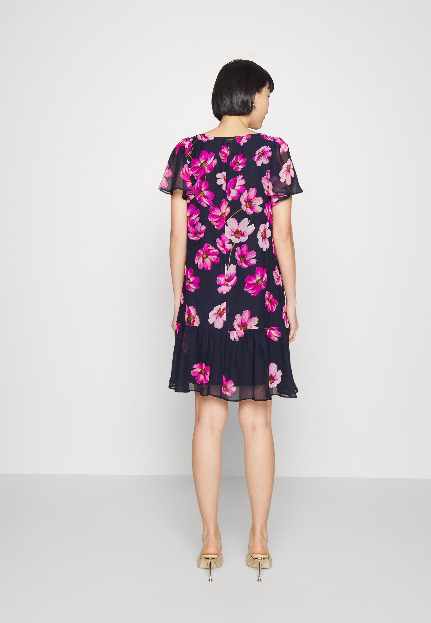 DKNY Flutter Sleeve Cocktail Dress / Party Dress Spring Navy, Women's, Size: 6, Blue